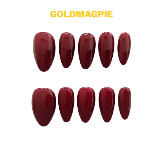 Wine Red Short Almond A1S