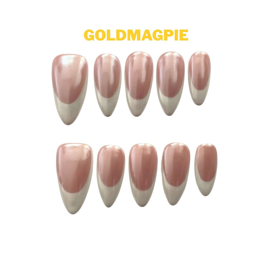 French Rose Gold Medium Almond D3M