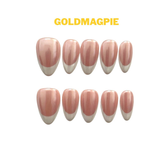 French Rose Gold Short Almond D3S